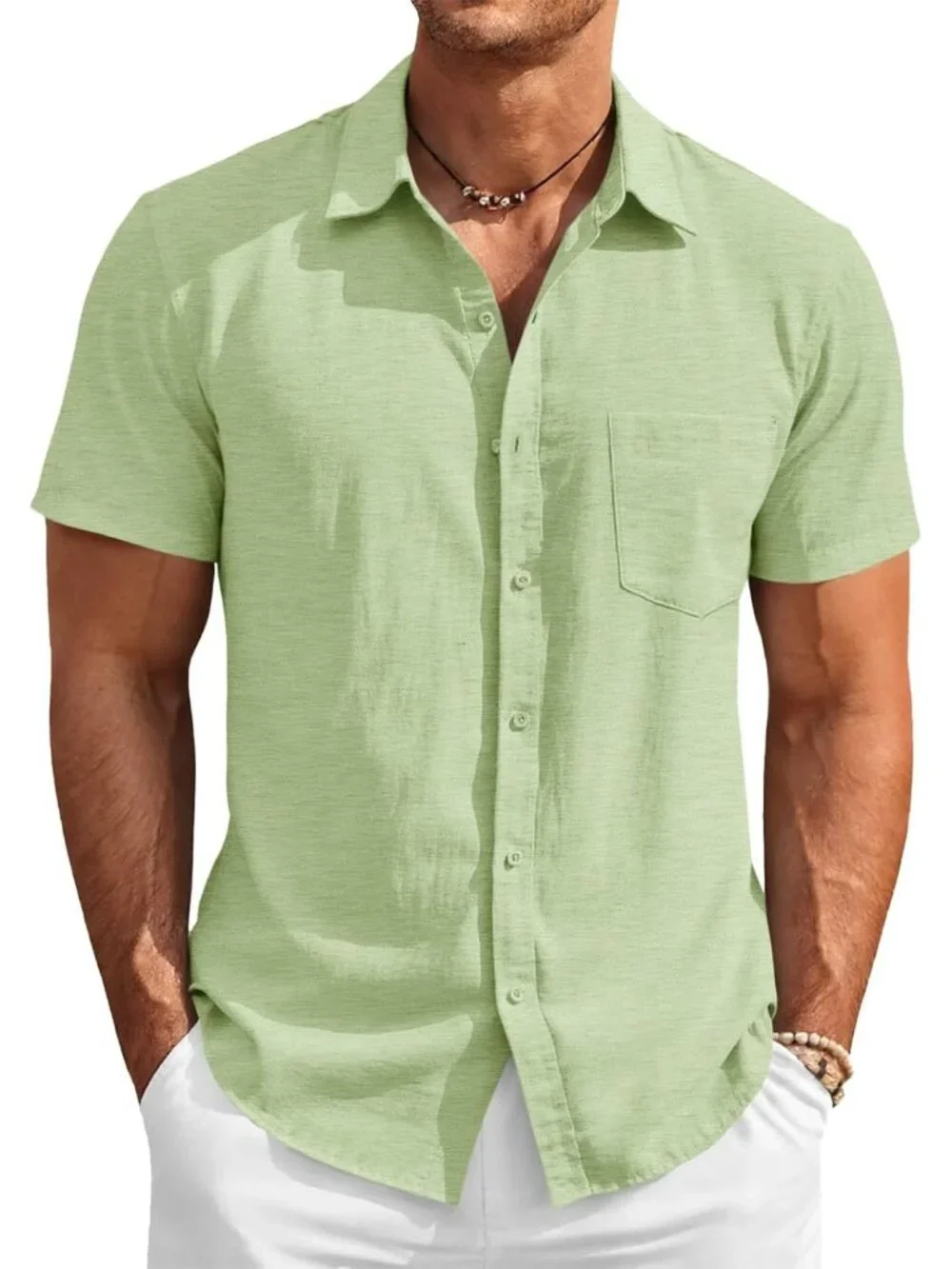 Shirts | Mens Mint Button Down Linen Short Sleeve Casual Beach Wedding Shirt | Poshmark Shirts | Mens Mint Button Down Linen Short Sleeve Casual Beach Wedding Shirt | Poshmark